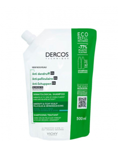 Vichy Dercos Anti-Dandruff Treatment Shampoo Refill, 500 ml.